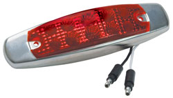Rp1370rd Led Diamond Lens 3.15 Red Lt With Stainless Steel Base