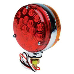 Rp3802-40lc 4 Red - Amb Dbl Side Led With Chrm Reflector