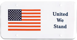 Roadpro - Das Novelty FLAG3 USA Flag License Plate