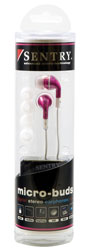 Sentry HO543 Earbuds Silicon with Pads and Pouch Pink