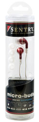 Sentry HO544 Earbuds Silicon with Pads and Pouch Red