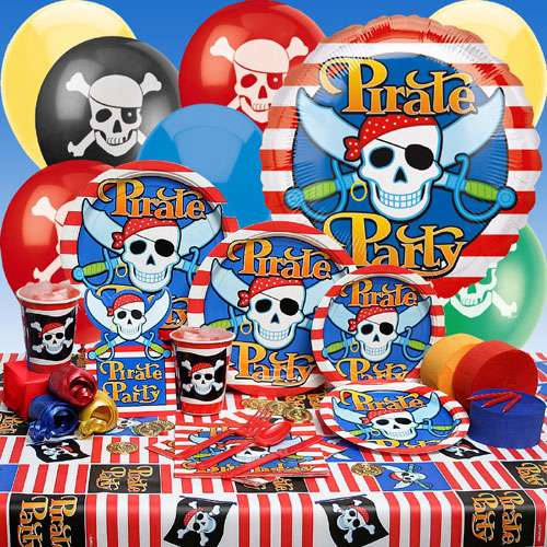 Buy Seasons 26268 Pirate Party Deluxe Party Kit - Paper Plastic Latex Foil and Wax