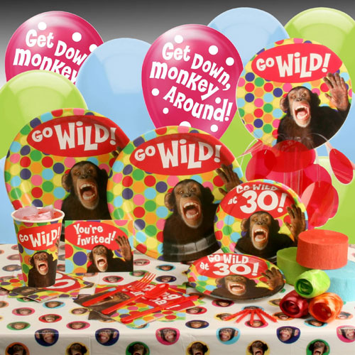 Buy Seasons 28823 Monkey Around 30 Deluxe Party Kit - Paper Plastic Latex Foil and Wax