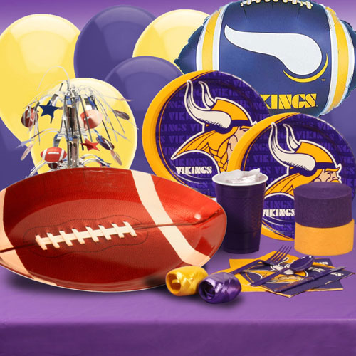 Buy Seasons 29989 Minnesota Vikings Deluxe Party Kit - paper plastic latex foil