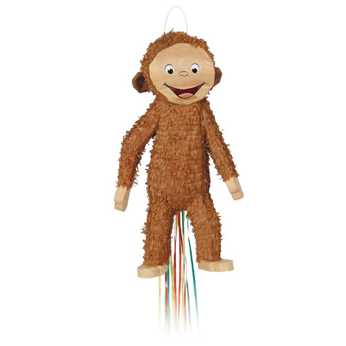 Unique Industries Inc. 22961 Curious George 3D Pull String Pinata - Paper and Ribbon