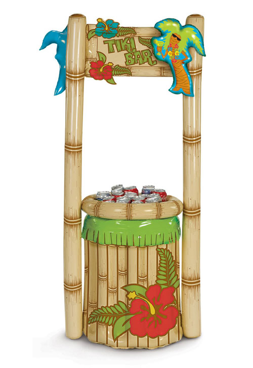 Tropical Sun 30180 5 Inflatable Tiki Bar Cooler vinyl