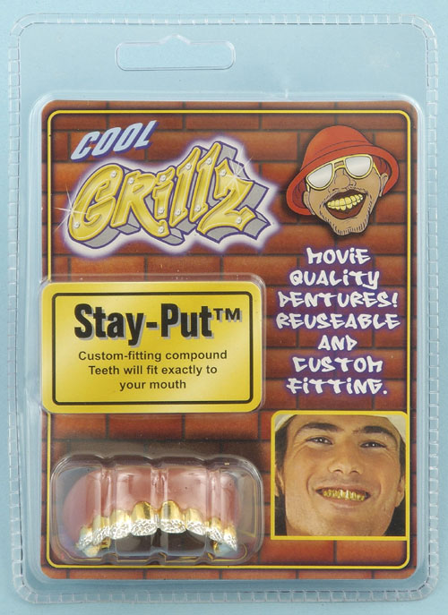 Forum Novelties Inc 31142 Grillz Gold Teeth with Diamond Tip