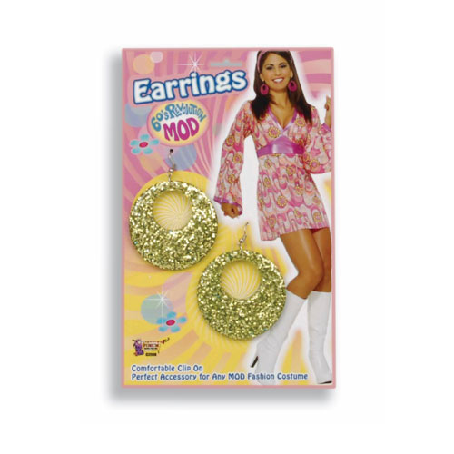 Forum Novelties Inc 33800 Gold Glitter Earrings