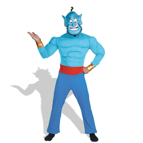 Disguise Inc 12921 Aladdin Disney Genie Muscle Adult Costume Size Standard One-Size- Men Size 46 Chest-6