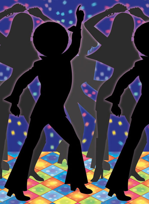 Amscan 24358 50 Disco Dancers Room Roll