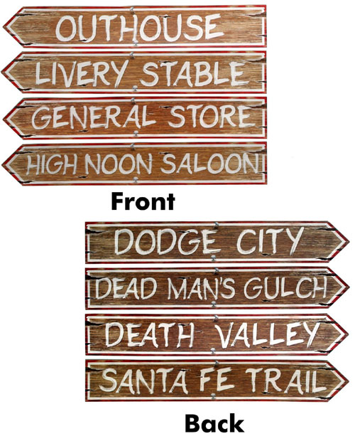 Beistle Company 24389 Western Sign Cutouts 4 count