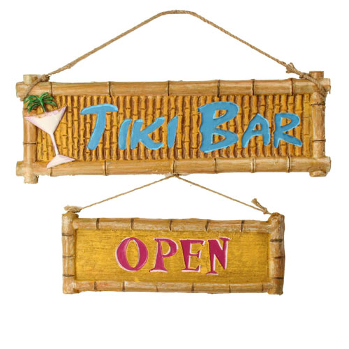 Amscan 28581 3-D Plastic Tiki Bar Sign