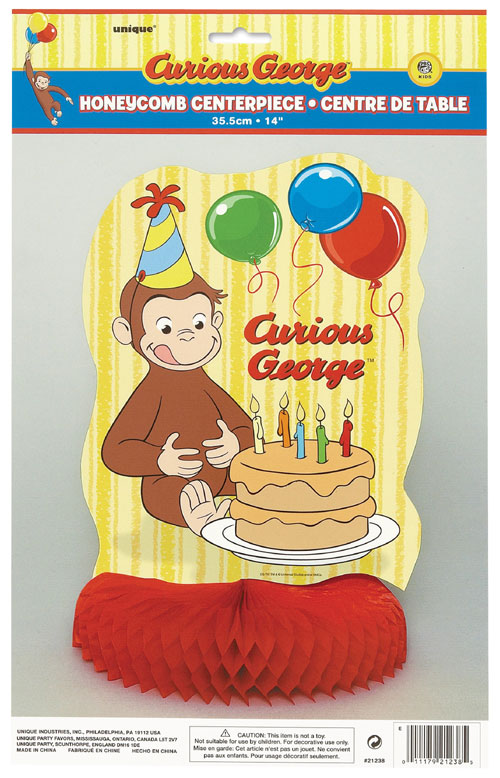 Unique Industries Inc. 30455 Curious George Centerpiece