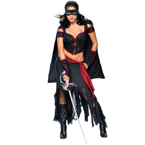 Rubie s Costume Co 33239 Lady Zorro Long Adult Costume Size Small- Women 6-8
