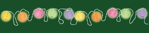 Amscan 30144 11' Garden Lantern Light Set 10 Lights