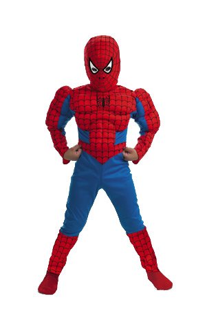 Disguise Inc 11453 Spiderman Comic Muscle Figure Child Costume Size 78