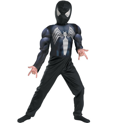 Disguise Inc 32930 The Amazing SpiderMan BlackSuited SpiderMan Muscle Chest Child Costume Size 78