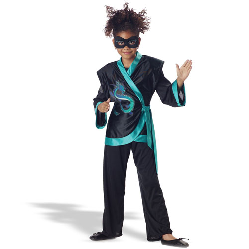 California Costume Collection 18381 Jewel Dragon Jade Ninja Child Costume Size Medium- Girls 8-10