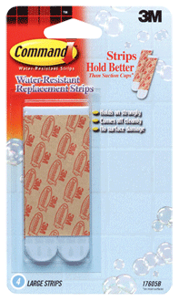 Command Water Resistant Strips Blue 17605B Pack Of 6