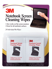 3M Notebook Screen Cleaning Wipes 4x7 24 Ct CL630