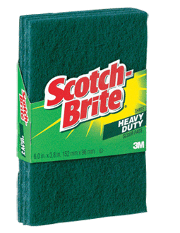 Scotch-Brite Heavy Duty Scour Pad Green 3 Pk 223 Pack Of 24