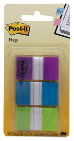 Post-it Tape Flag Asst 1x1.7 20 Pk 680-PBG Pack Of 6