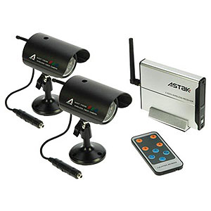 Wireless Night Vision Camera Kit 2 Cams and Receiv.