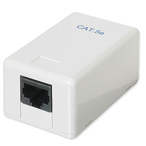External RJ45 Cat 5e Wall Jack Single