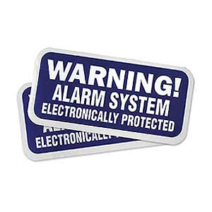 eflte2527 Warning Alarm Decals 10 Pack