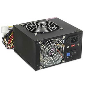 500w 120mm Blue LED Fan Dual Core Power Supply by Alpha Omega