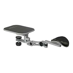 Desk Clamp Arm Rest with Mousepad Silver