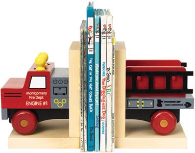 Maple Landmark 70215 MONTGOMERY SCHOOLHOUSE FIRE TRUCK BOOKENDS