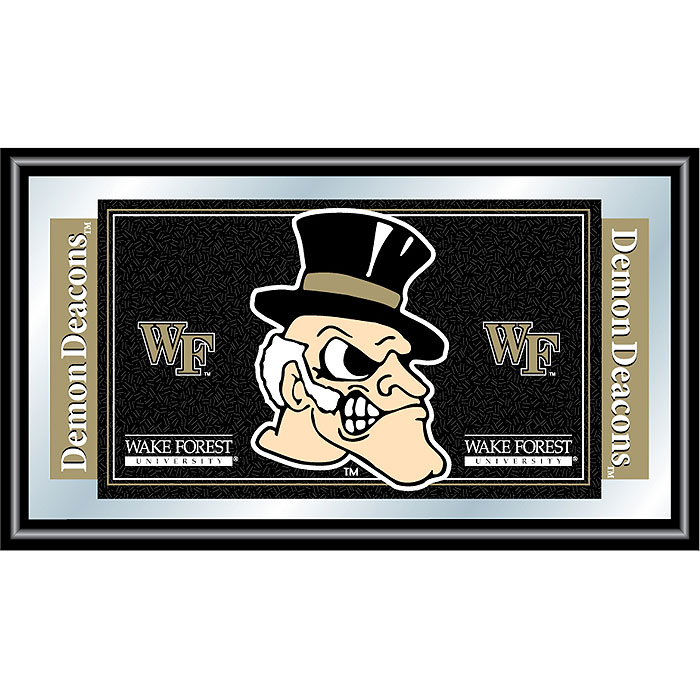 Wake Forest University Logo and Mascot Framed Mirror