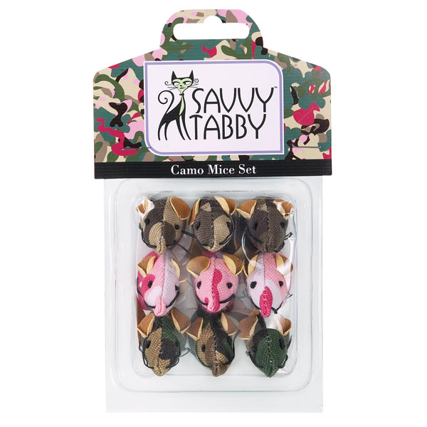 Savvy Tabby svtby-toy-mice9 Set of 9 Cat Mouse Toys