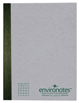 Roaring Spring Environotes Composition Book 9.75x7.5 80 Sht Quad 77271 Pack Of 24