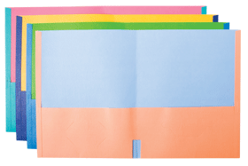 Roaring Spring Recycled Double Dip Pocket Folder Asst 100 Ct Display 50202