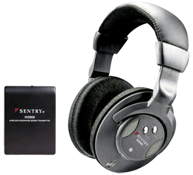 Sentry Wireless FM Scanner Headphones Black HO900
