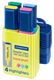 Staedtler Textsurfer Classic Highlighter with Box Asst 4 Pk Box 364 KP4 Pack Of 10