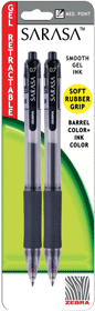 Sarasa Retractable Gel Black Medium 2 Pk 46812 Pack Of 12