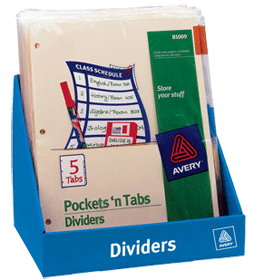 Avery Insertable Pockets N Tabs Buff W Multi Tabs 5 Tab 81009 Pack Of 12