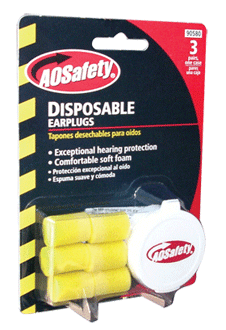Aosafety Disposable Earplugs Yellow 4 Pair 90580 Pack Of 10