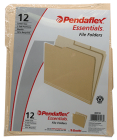 Pendaflex File Folder Manila 8.5x11 12 Pk 1 3 Cut 40518 Pack Of 20