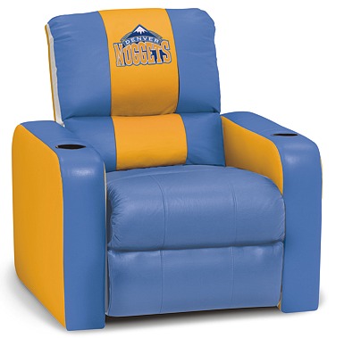 DreamSeat 6828-47 Denver Nuggets NBA Leather Recliner