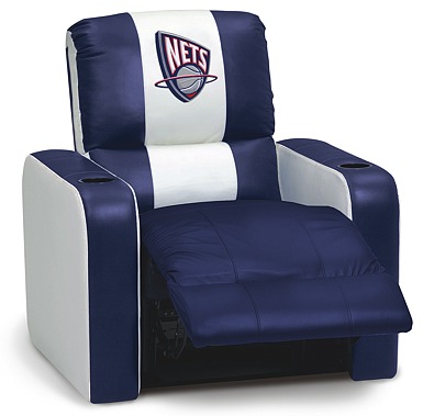 DreamSeat 6839-47 New Jersey Nets NBA Leather Recliner