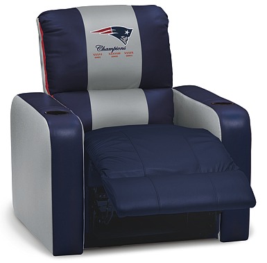 DreamSeat 499047 New England Patriots Champs NFL Leather Recliner