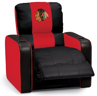 DreamSeat 6796-47 Chicago Blackhawks NHL Leather Recliner