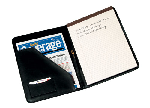 Royce Leather 744-BLACK-5 Deluxe Writing Padfolio - Black Royce Leather 744-BLACK-5 Deluxe Writing Padfolio - Black