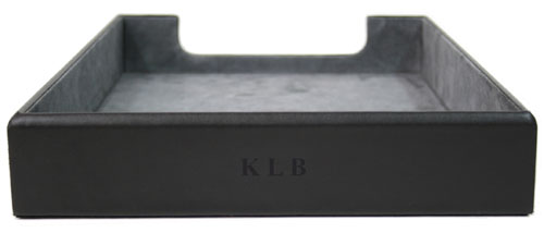 Royce Leather 784-BLACK-6 Desk Letter Tray - Black Royce Leather 784-BLACK-6 Desk Letter Tray - Black