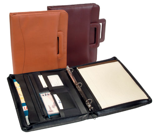 Royce Leather 301-BLACK-8 Zip Around Binder Padfolio - Black Royce Leather 301-BLACK-8 Zip Around Binder Padfolio - Black