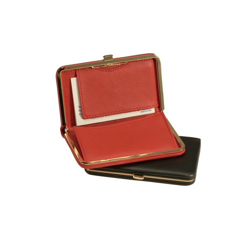 Wallets Royce Leather 415-BLUE-5 Framed Business Card Case - Blue EMLCO294